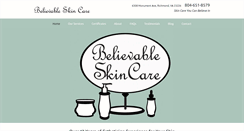Desktop Screenshot of believableskincare.com